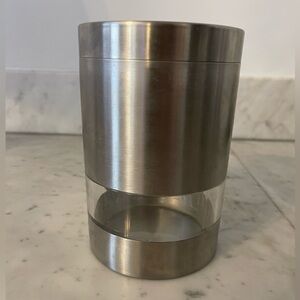 Crate and Barrel Stainless Steel Canister